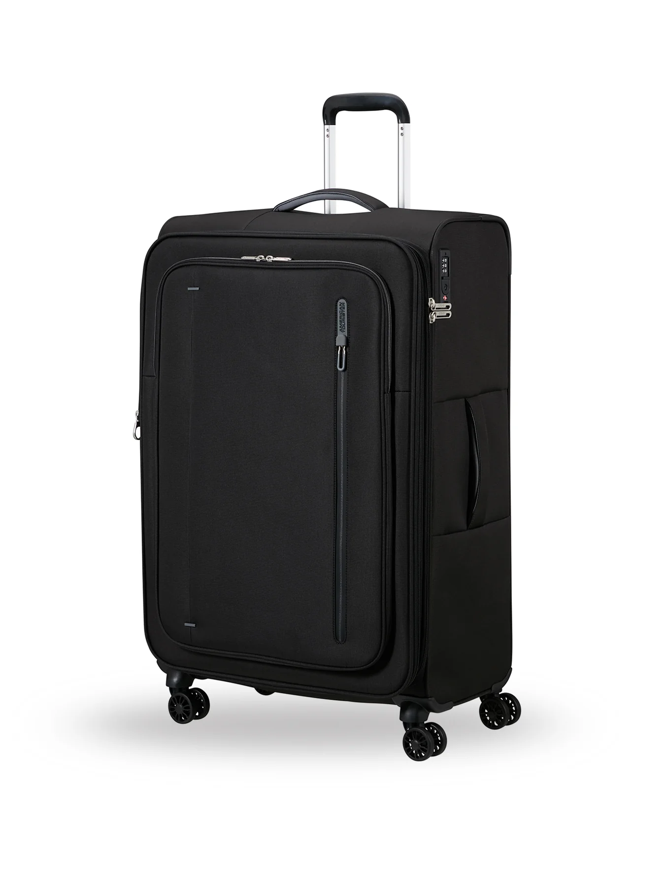 Cloudrider Large Expandable Spinner Suitcase Jet Black 49cm