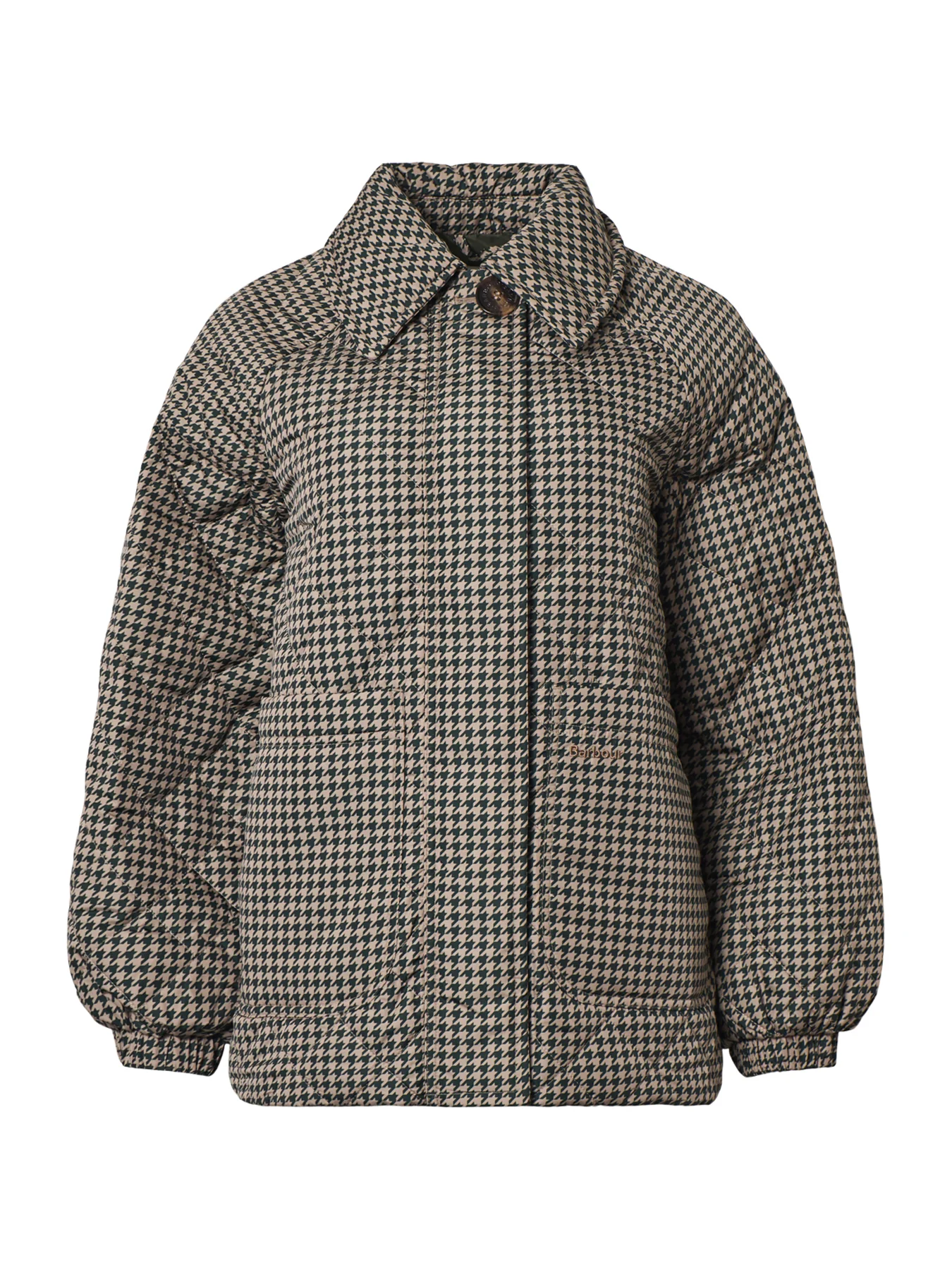 Laoise Check Quilted Jacket Green