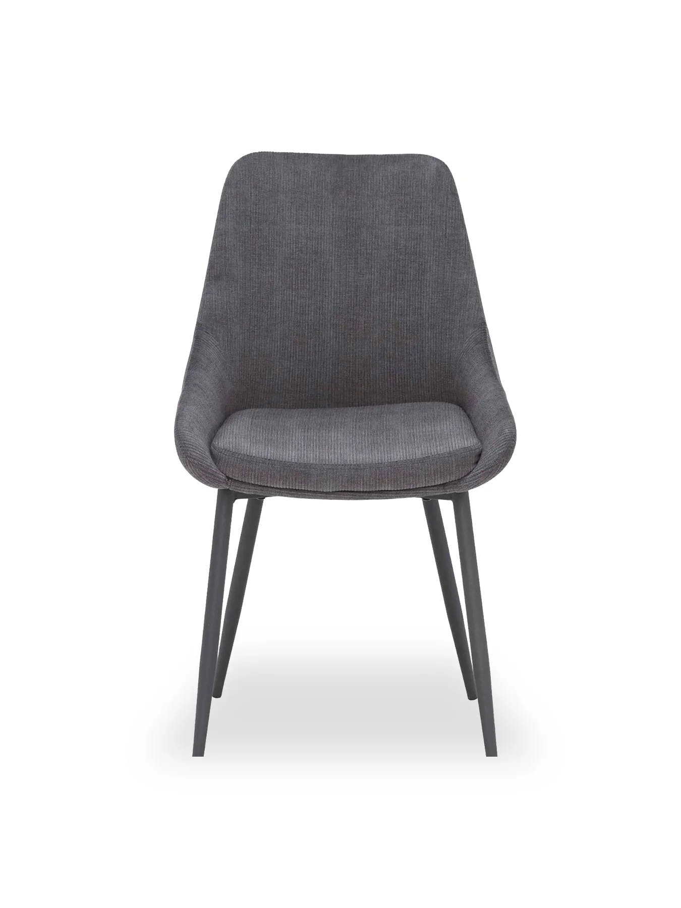 Emmett Cord Fabric Dining Chair Grey