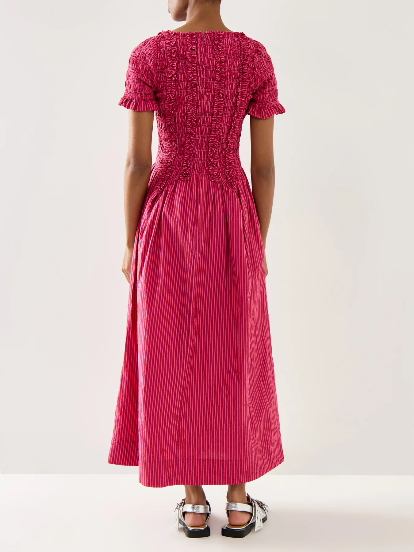 Raphaela Ruffle Midi Dress Berry Business - Image 5
