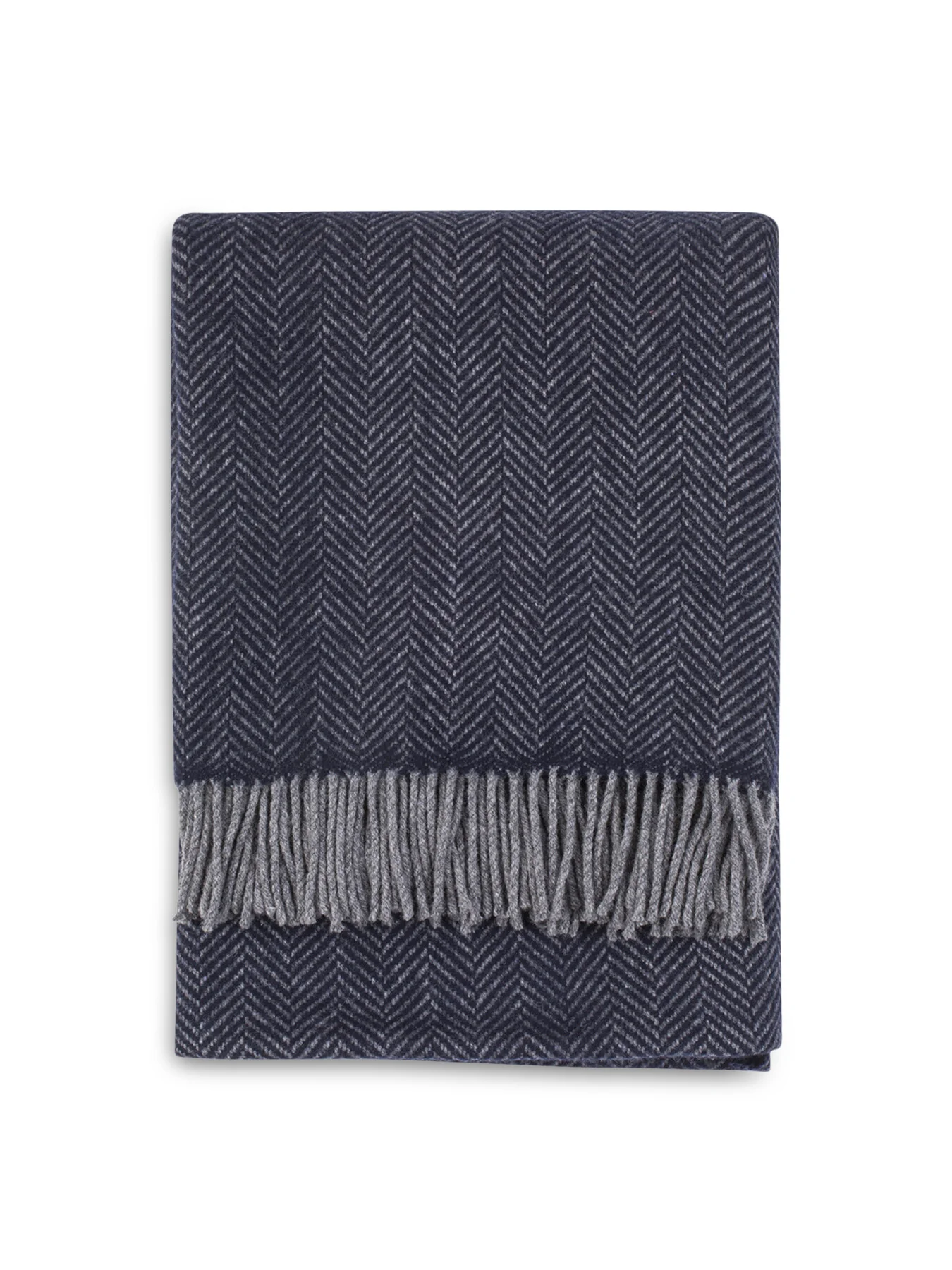 Merino & Cashmere Throw Herringbone