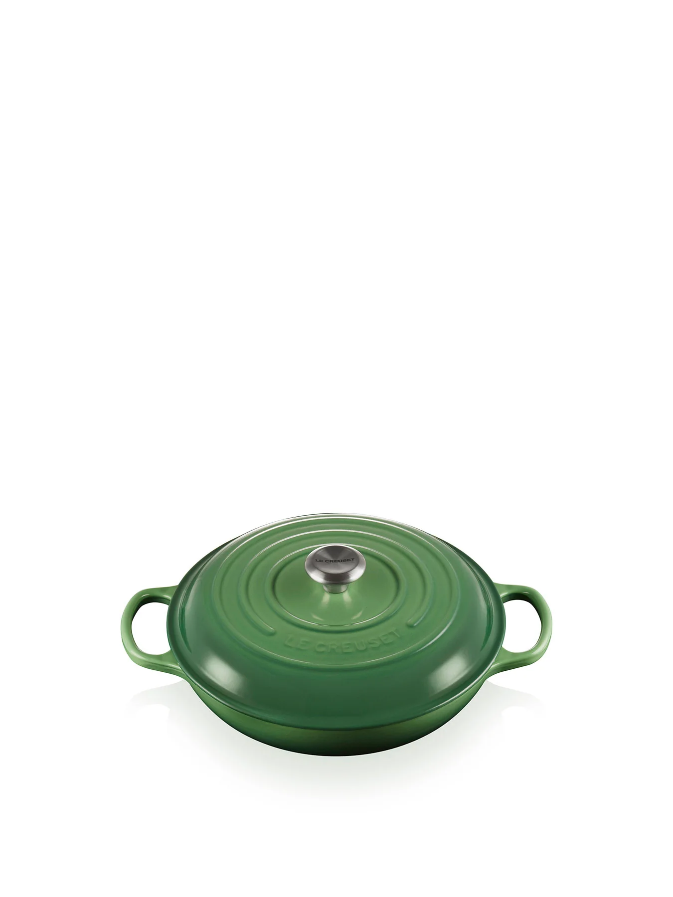 Cast Iron Shallow Casserole 30cm Bamboo Green