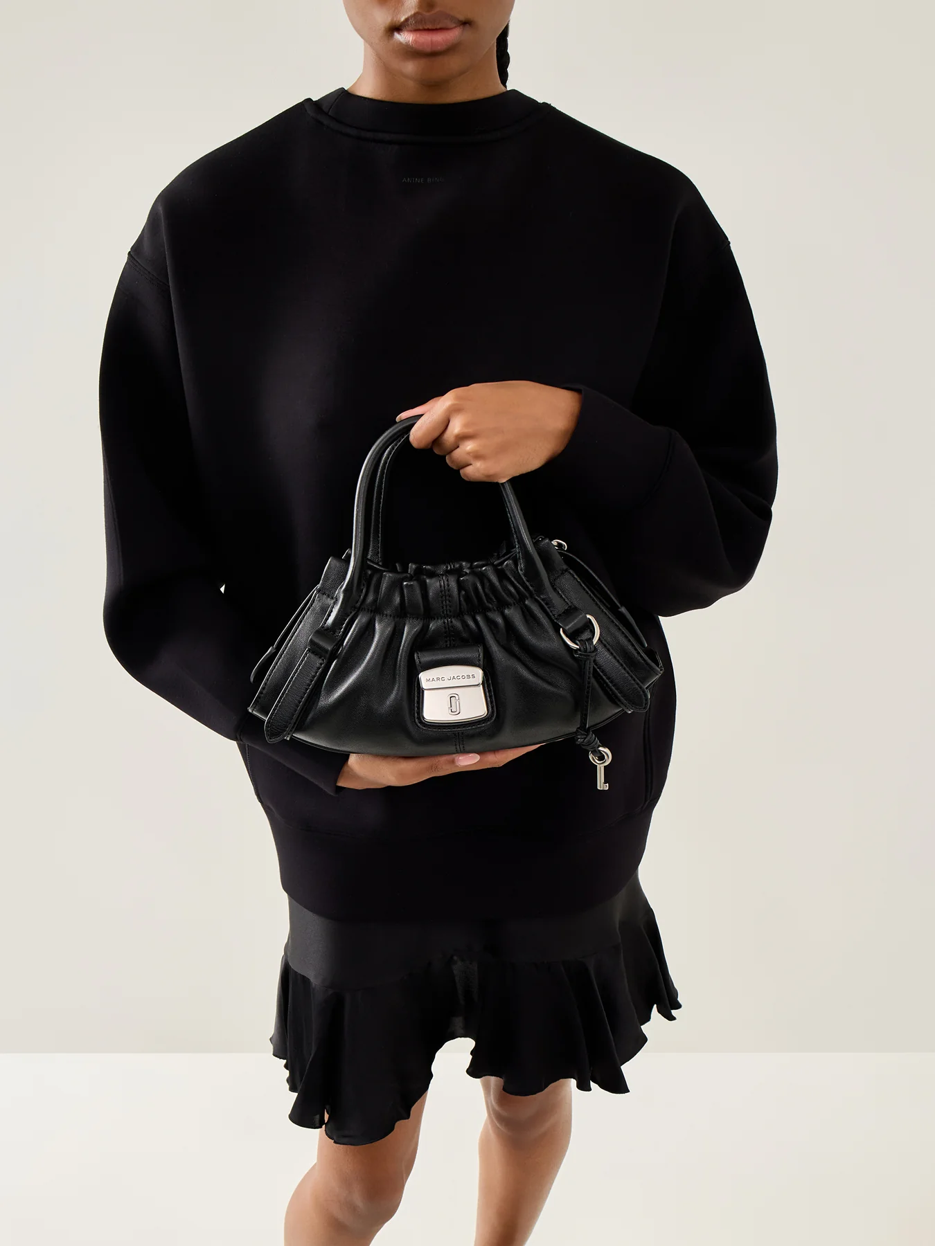 The Cristina Small Satchel Bag Black - Image 2
