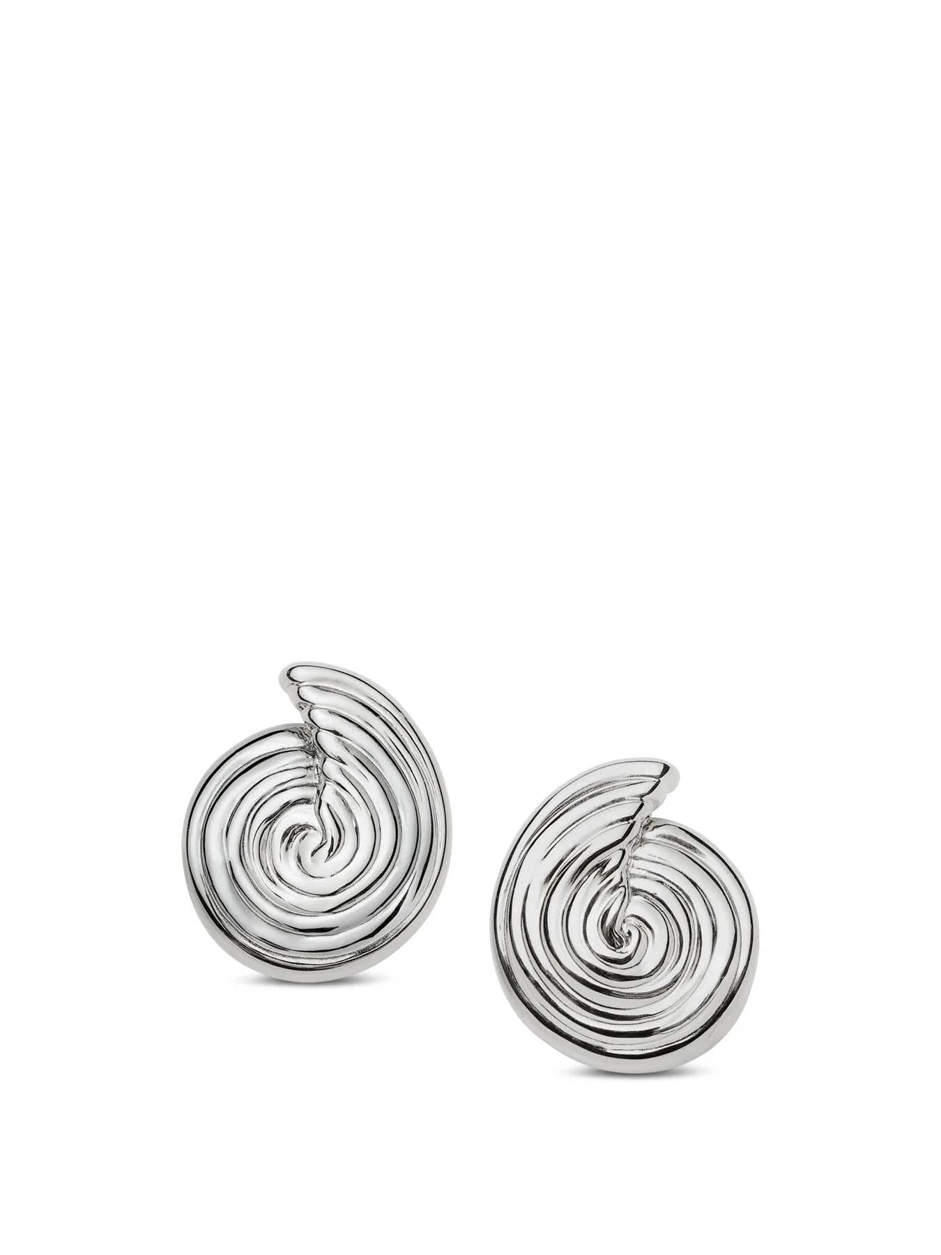 Spiral Small Stud Earrings Silver