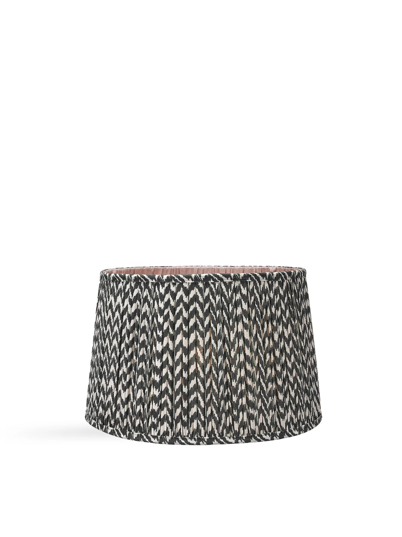 Chevron Mushroom Pleat Shade Black 50cm