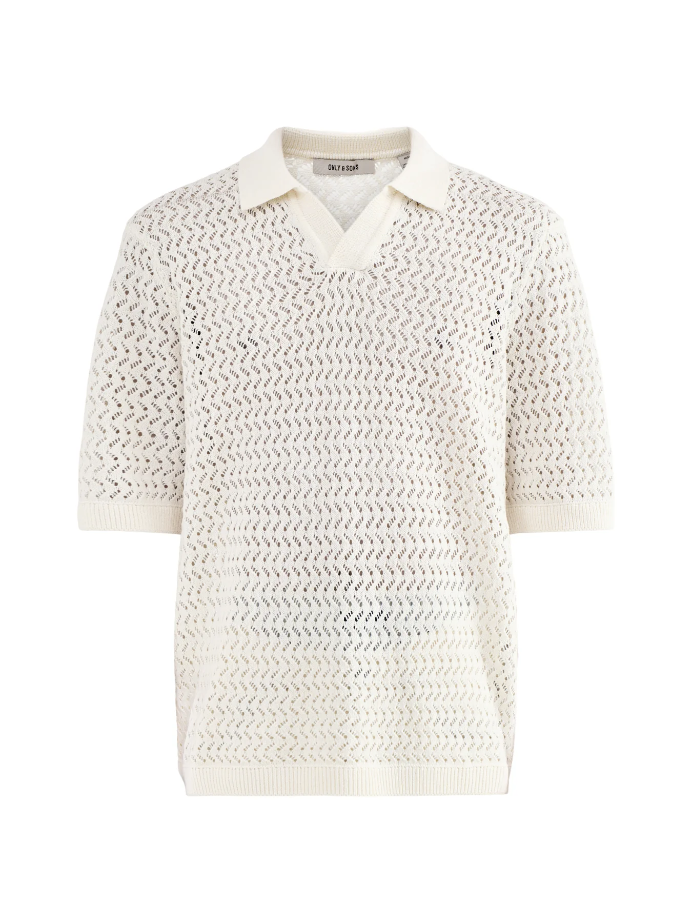 Nyle Split Polo Shirt Cream