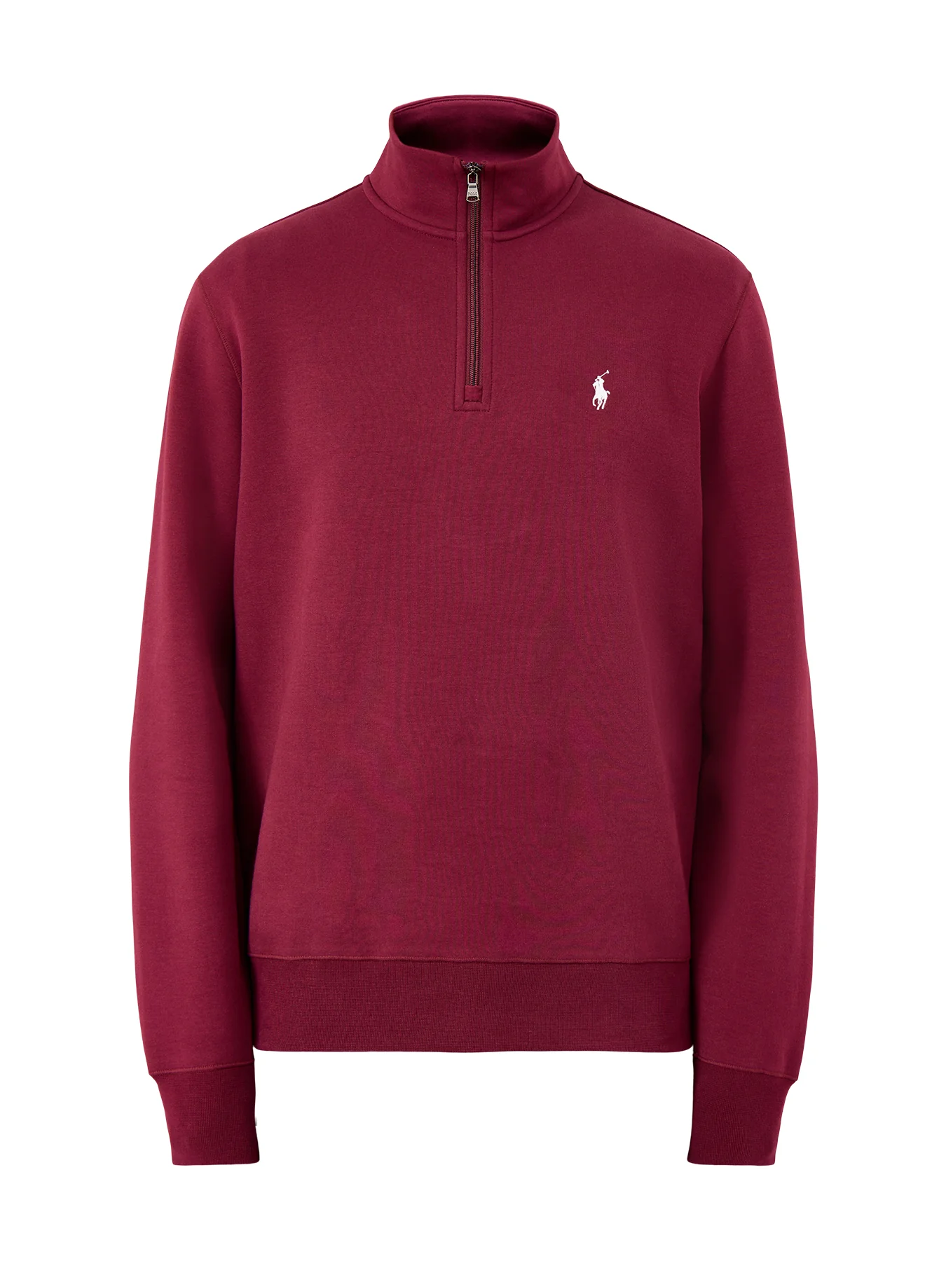 Double Knit 1/4 Zip Sweatshirt Wine
