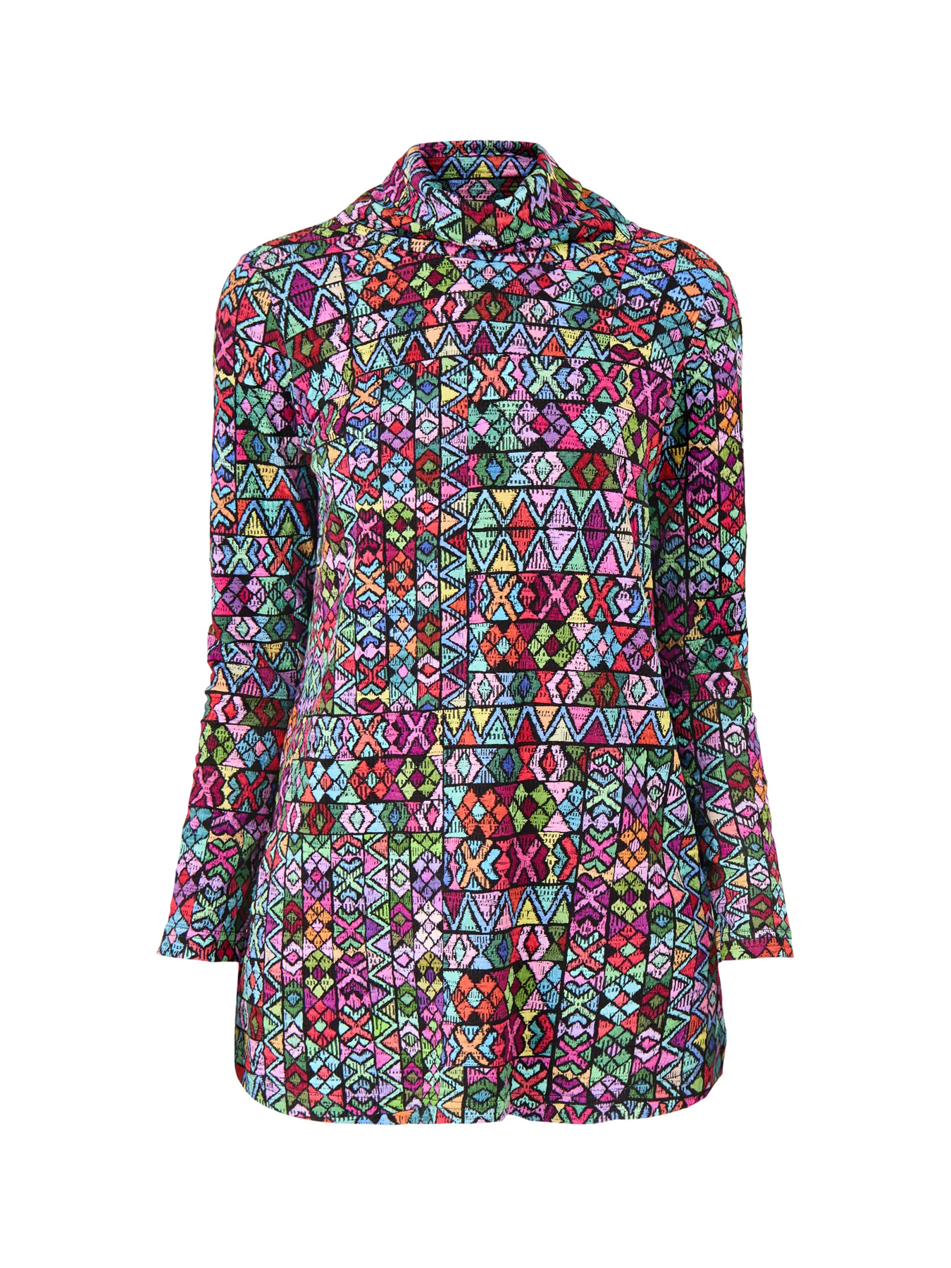 Peruvian Stitch Patchwork Top Multi