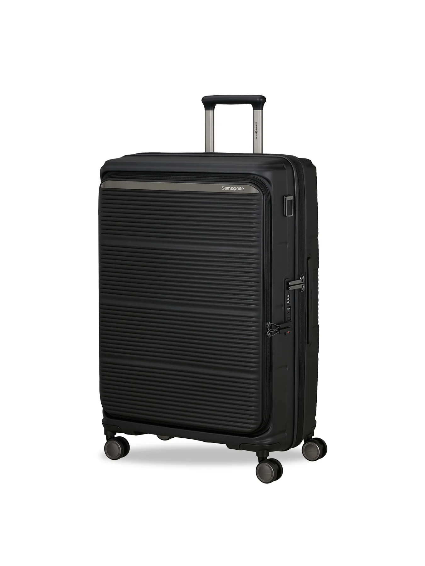 Paralux Expandable Large Suitcase Black