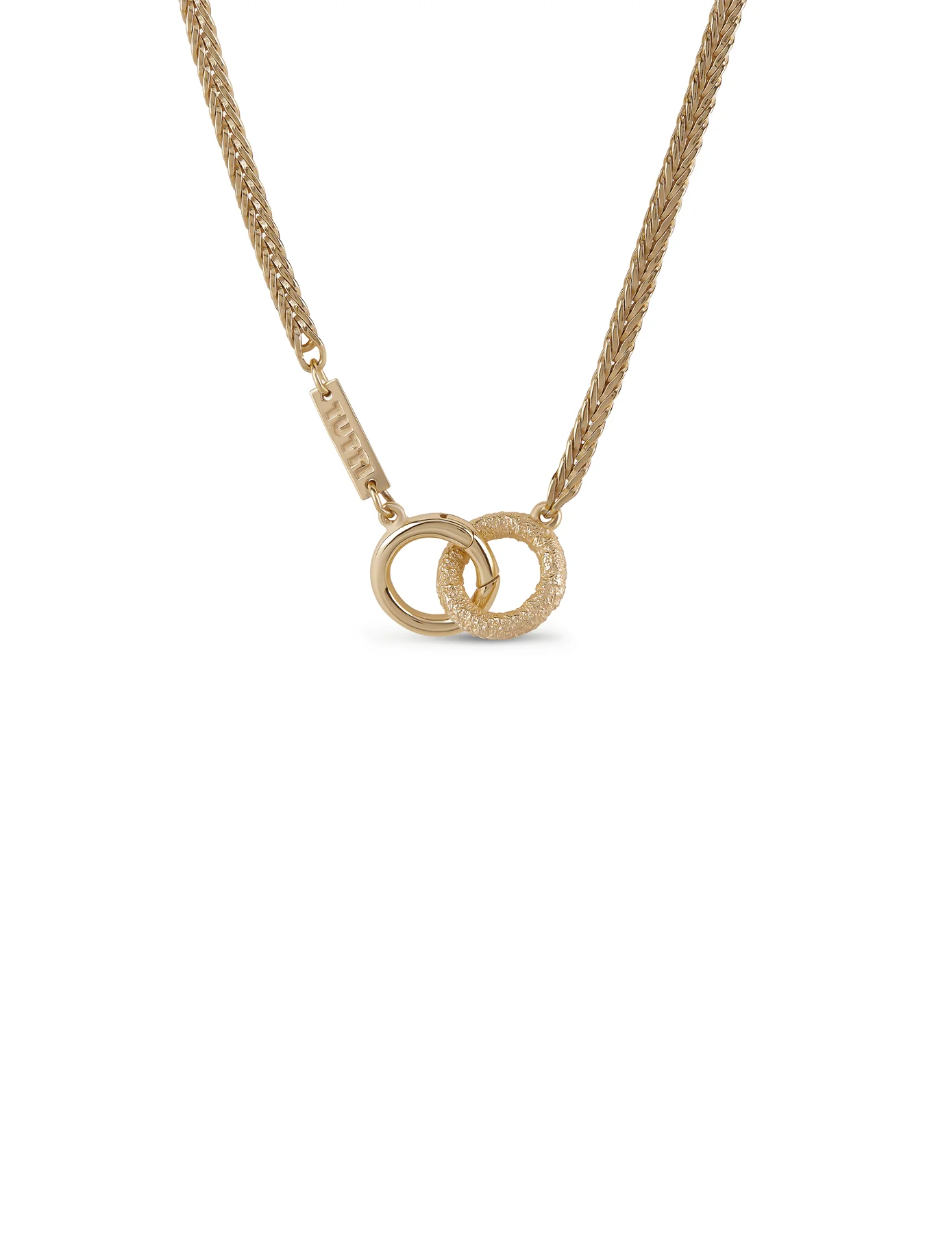 Woven Gold Plated Chain Necklace